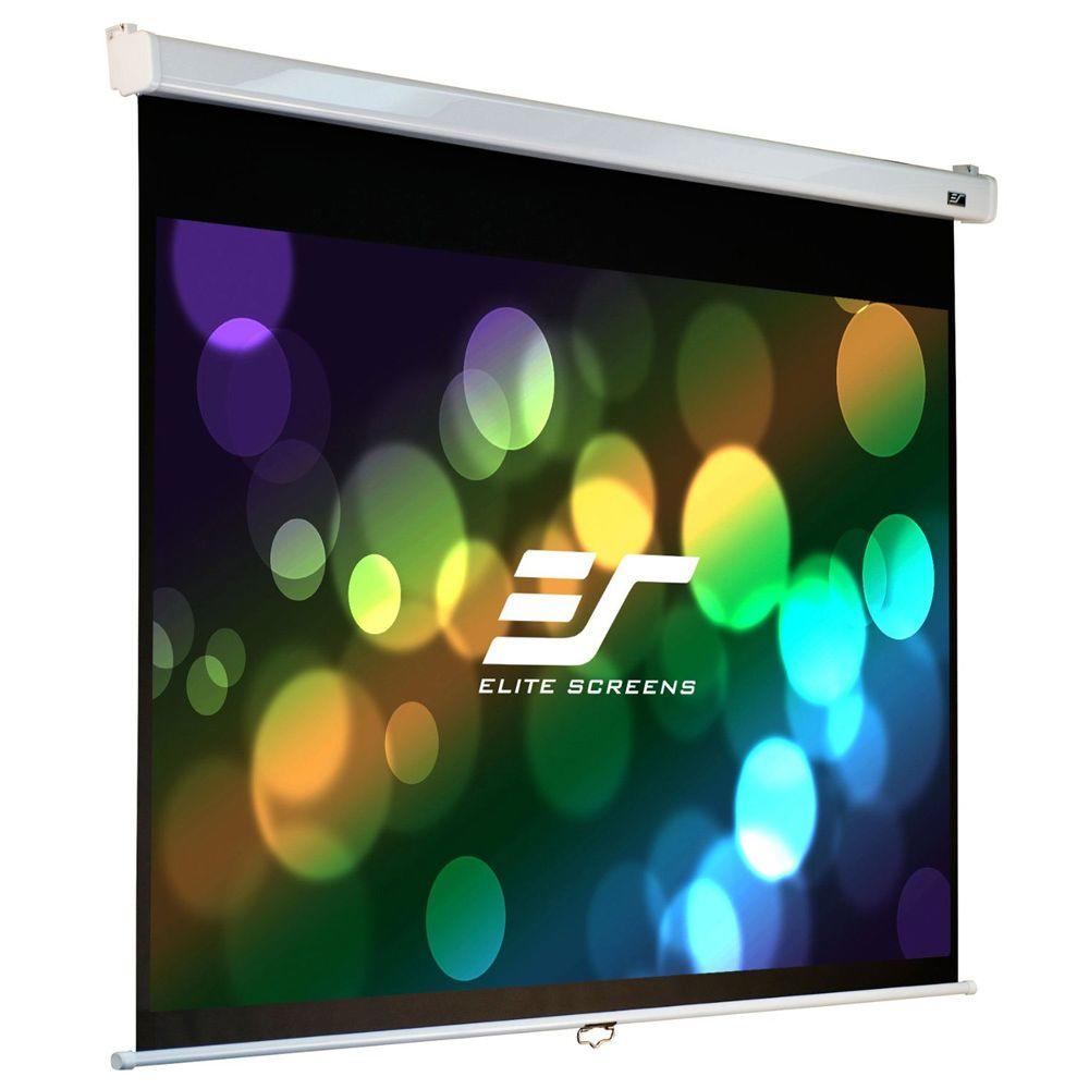 Elite Screens 84 in. Manual Pull-Down Projection Screen - Matte White ...