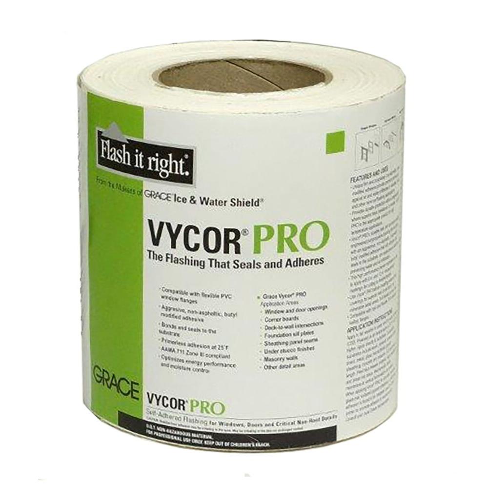 Grace Vycor Plus 6 in. x 75 ft. Roll Fully-Adhered Flashing ... Grace Vycor Plus 6 in. x 75 ft. Roll Fully-Adhered Flashing ...