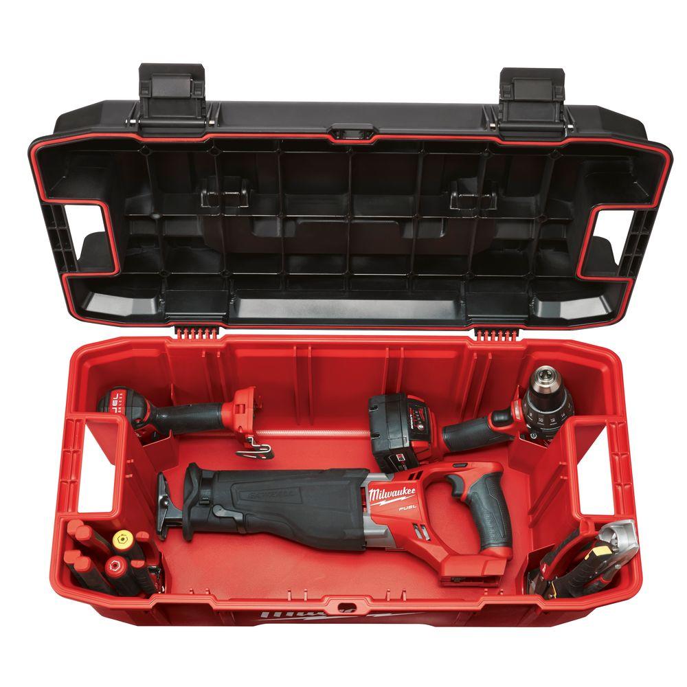 26 Milwaukee Tool Box Work Portable Storage Organizer Chest Plastic 26 Milwaukee Tool Box Work Portable Storage Organizer Chest Plastic Red