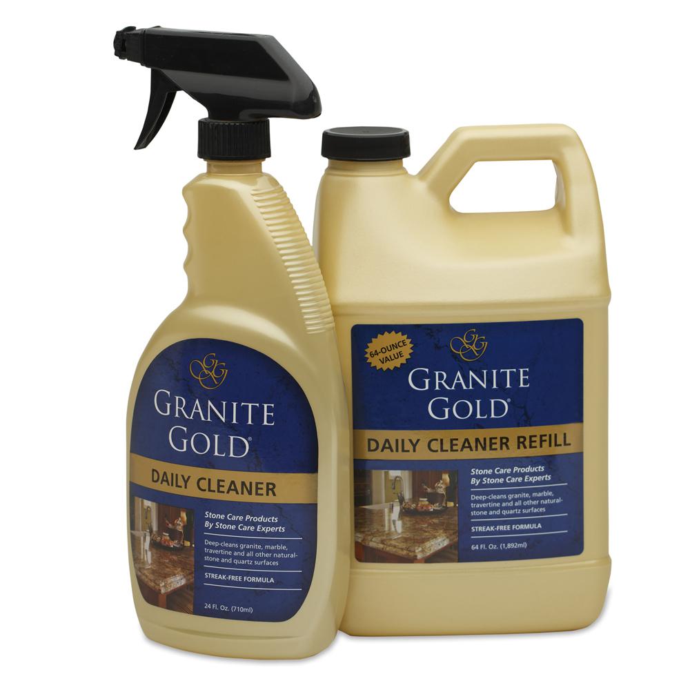 Laminate Granite Gold Countertop Cleaners Sealers Kitchen