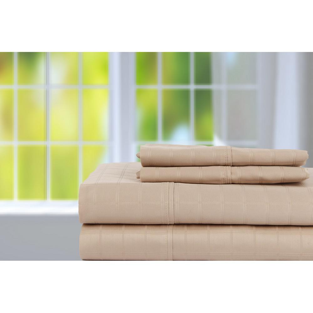 CASTLE HILL LONDON 4-Piece Taupe Solid 400 Thread Count Cotton King Sheet Set, Brown was $161.99 now $64.79 (60.0% off)
