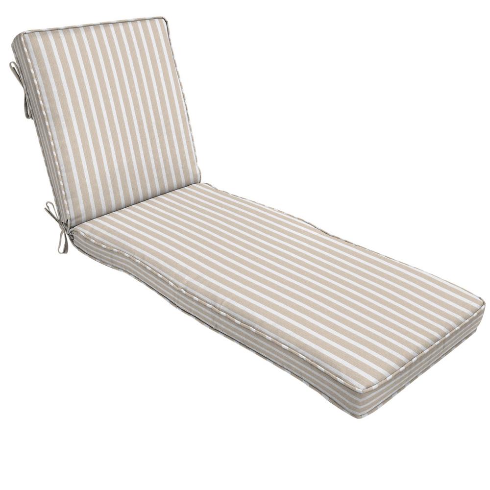 Home Decorators Collection 22 x 74 Sunbrella Cast Shale Outdoor Chaise