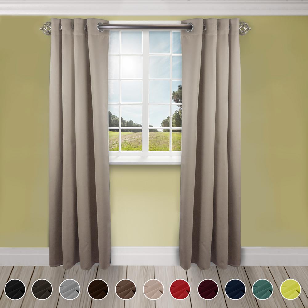 Rod Desyne Heavy Duty Drapery 52 In W X 84 In H Panel In Dark