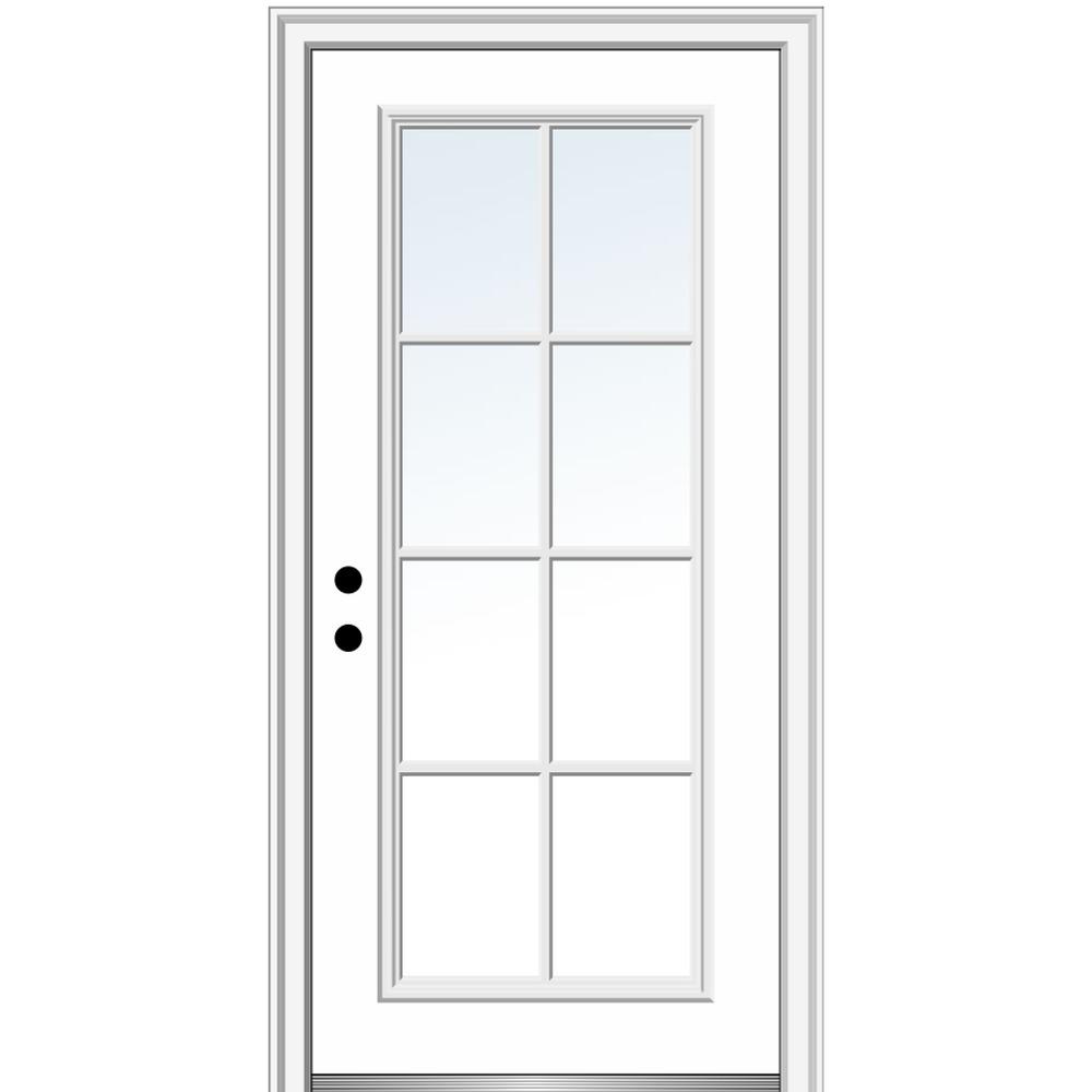 MMI Door 30 in. x 80 in. Simulated Divided Lites Right