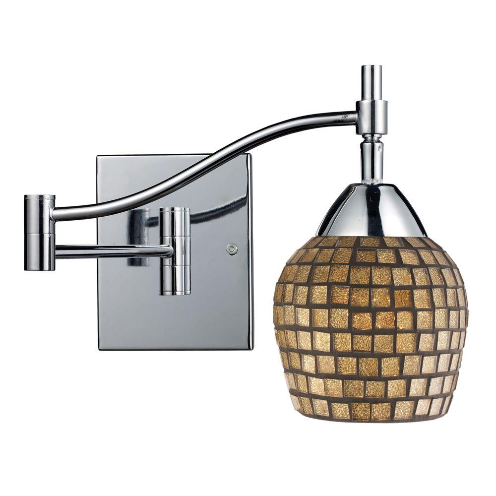 chrome swing arm sconce