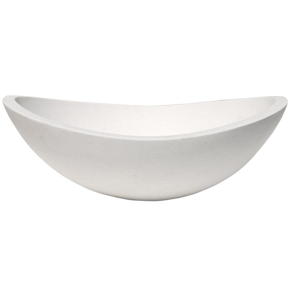 Eden Bath Stone Canoe Vessel Sink In Honed White Limestone Eb S005lm Eden Bath Stone Canoe Vessel Sink In Honed White Limestone