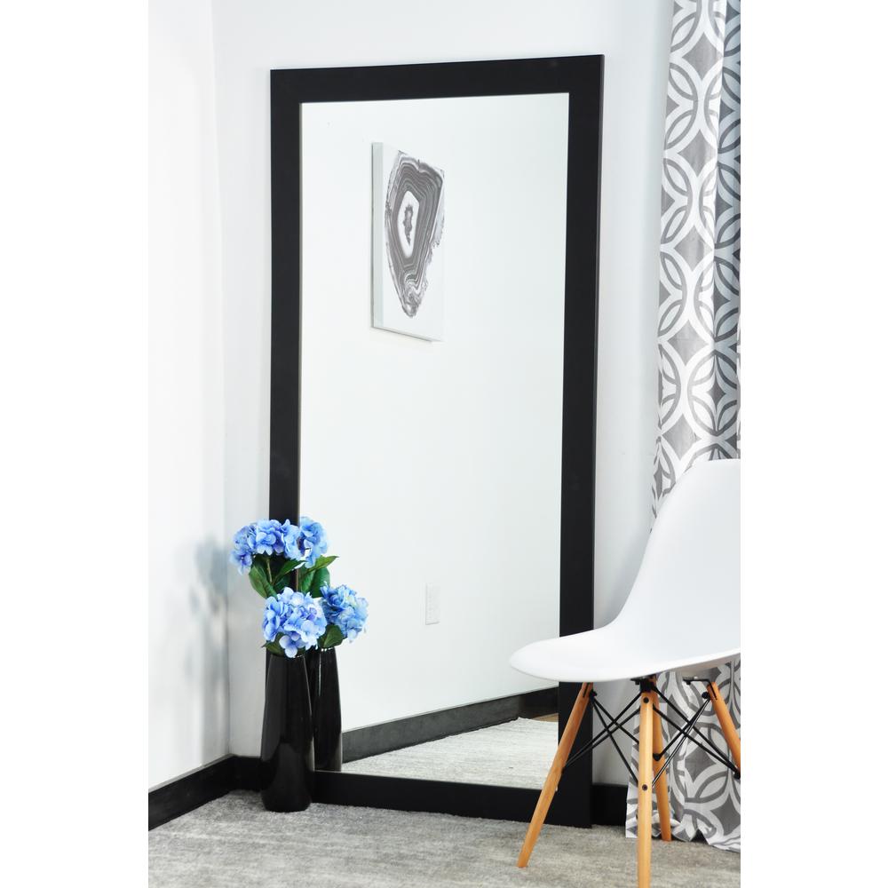 Modern Matte Black Tall Framed MirrorBM002T1 The Home Depot