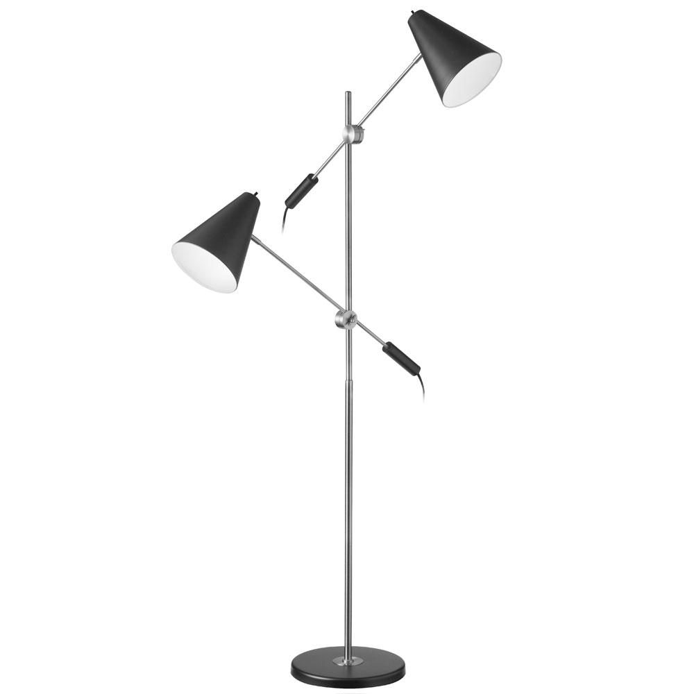 Filament Design 65 In Polished Chrome Floor Lamp With Metal Shade