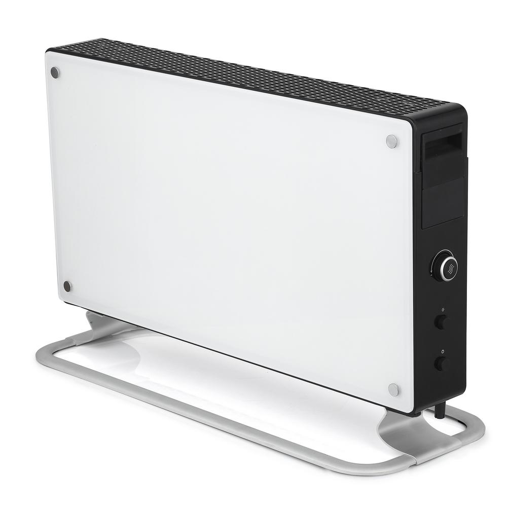 MILL 1500-Watt Glass Convection Portable Heater with Fan