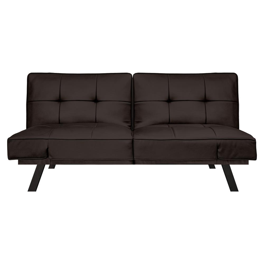 Serta Denver Java 3 Seat Convertible Faux Leather Sofa Sc