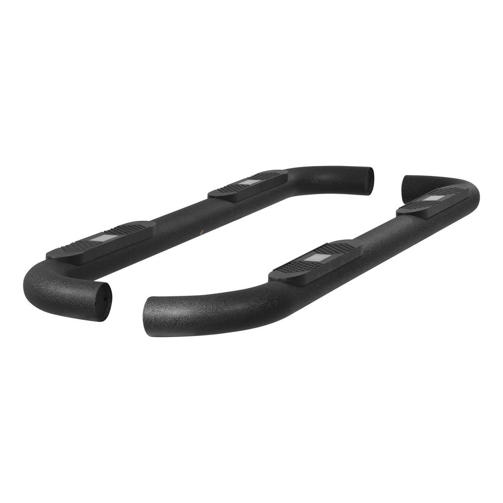 Aries Big Step 4-inch Round Black Aluminum Nerf Bars, Select Chevrolet 