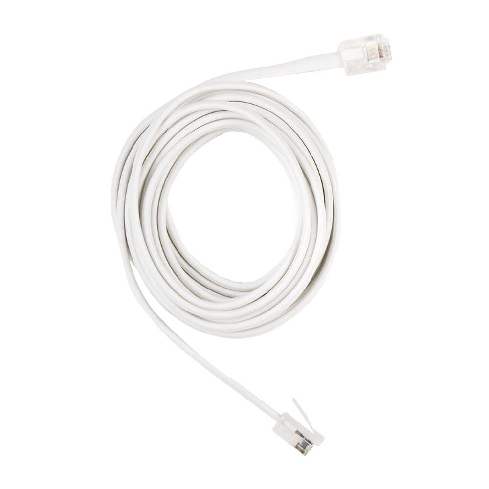 Commercial Electric 7 ft. Telephone Line Cord, White-7FT LPP 4C WH ...