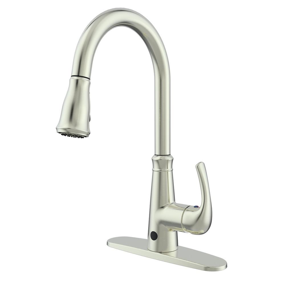 Touchless Kitchen Faucets The Home Depot Single Handle Pull Down Sprayer Kitchen Faucet