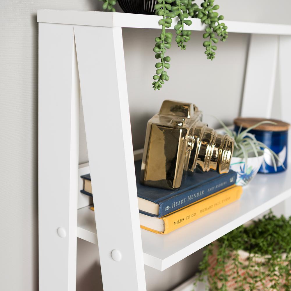 Walker Edison Furniture Company 55 In Modern Wood Ladder Bookcase
