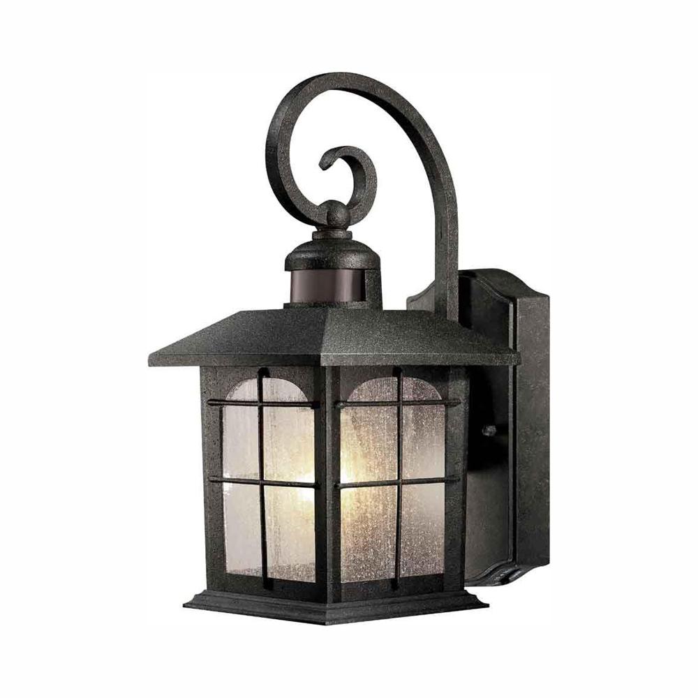 Home Decorators Collection Brimfield 220 1 Light Aged Iron Motion Sensing Outdoor Wall Lantern Sconce Hb7251ma 292 The Home Depot