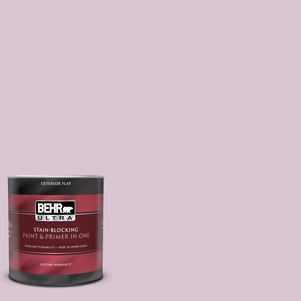 BEHR ULTRA 1 Qt. 680E3 Rosy Lavender Flat Exterior Paint and Primer