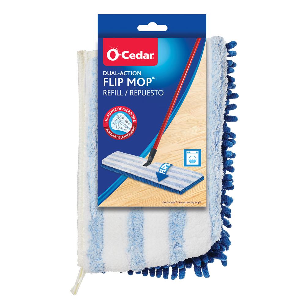 O Cedar Dual Action Microfiber Flip Mop Refill 145643 The Home Depot