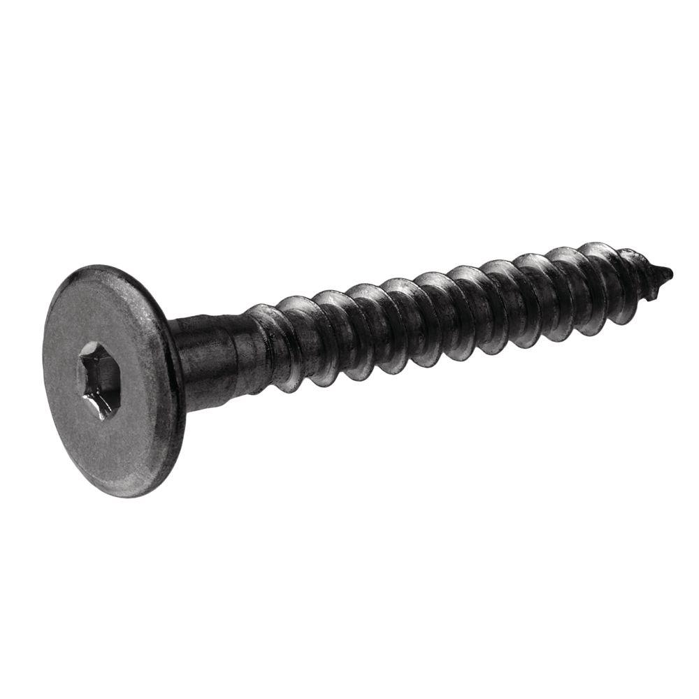 Everbilt 7 mm x 70 mm Black Flat Head Connecting Screw (4Pack)818178