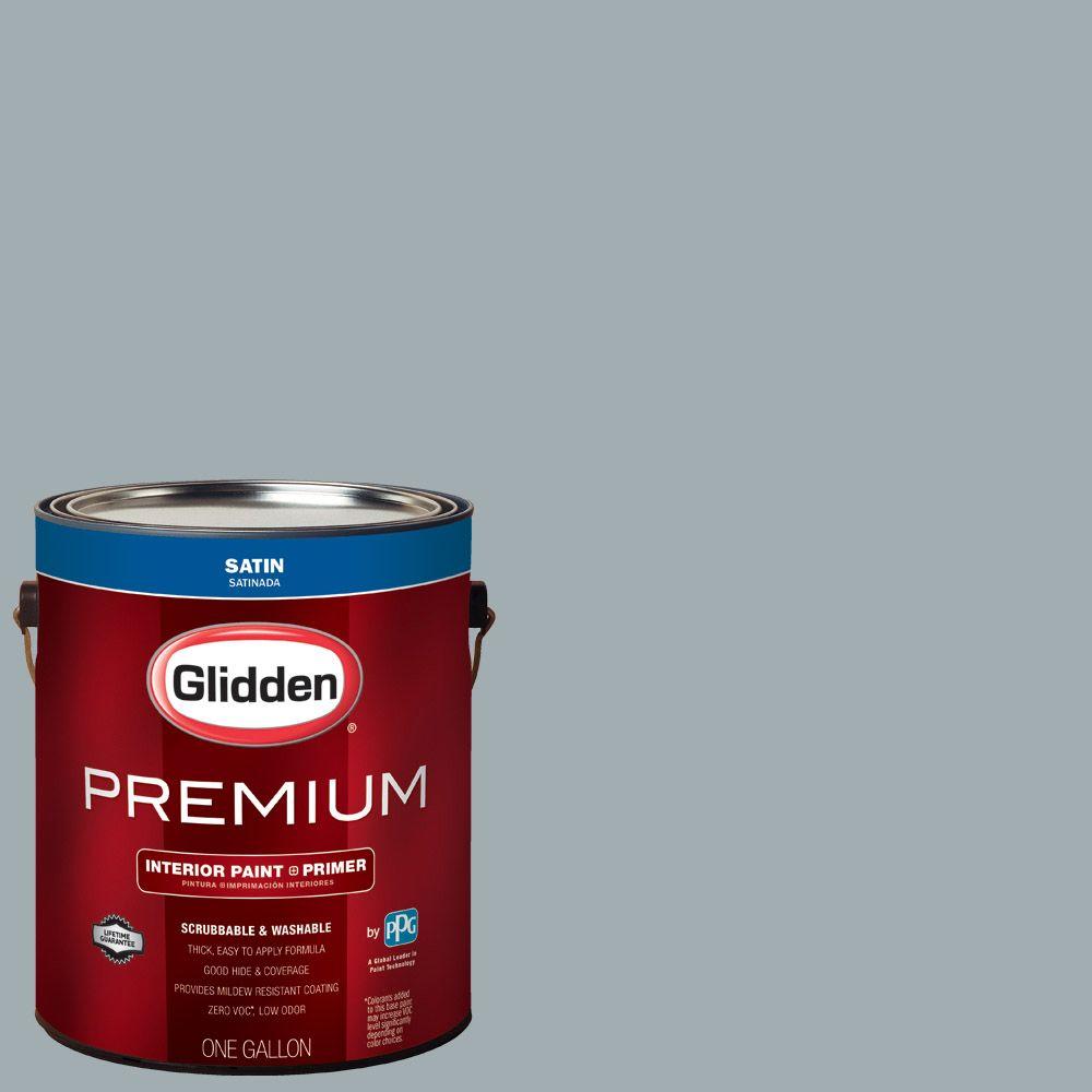 Glidden Premium 1 Gal Hdgcn33 Winter Sky Grey Satin Interior Paint Glidden Premium 1 Gal Hdgcn33 Winter Sky Grey Satin Interior Paint With Primer