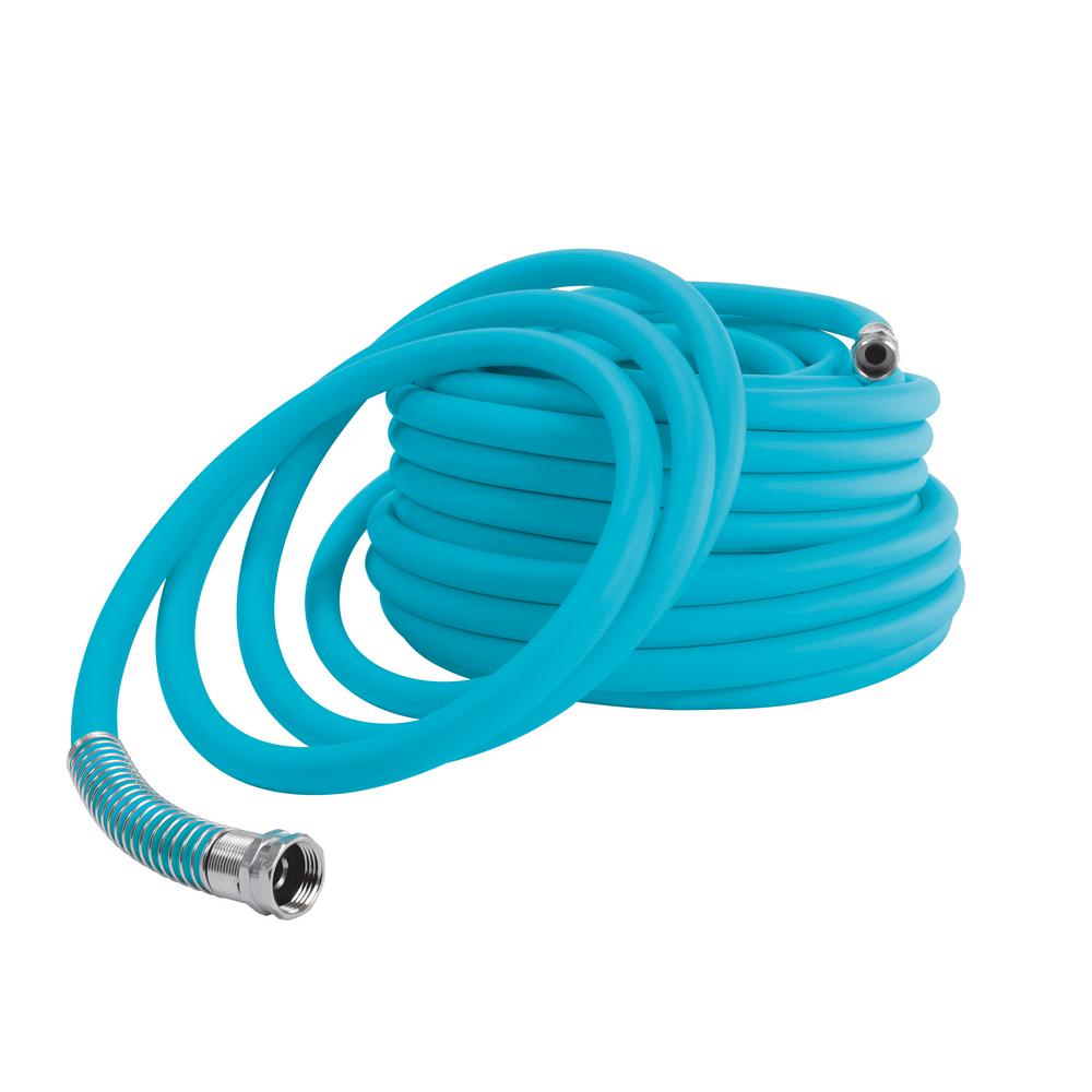 Water Garden Hose Hybrid Polymer Flex Kink Free 5/8 in. Dia x 50 ft