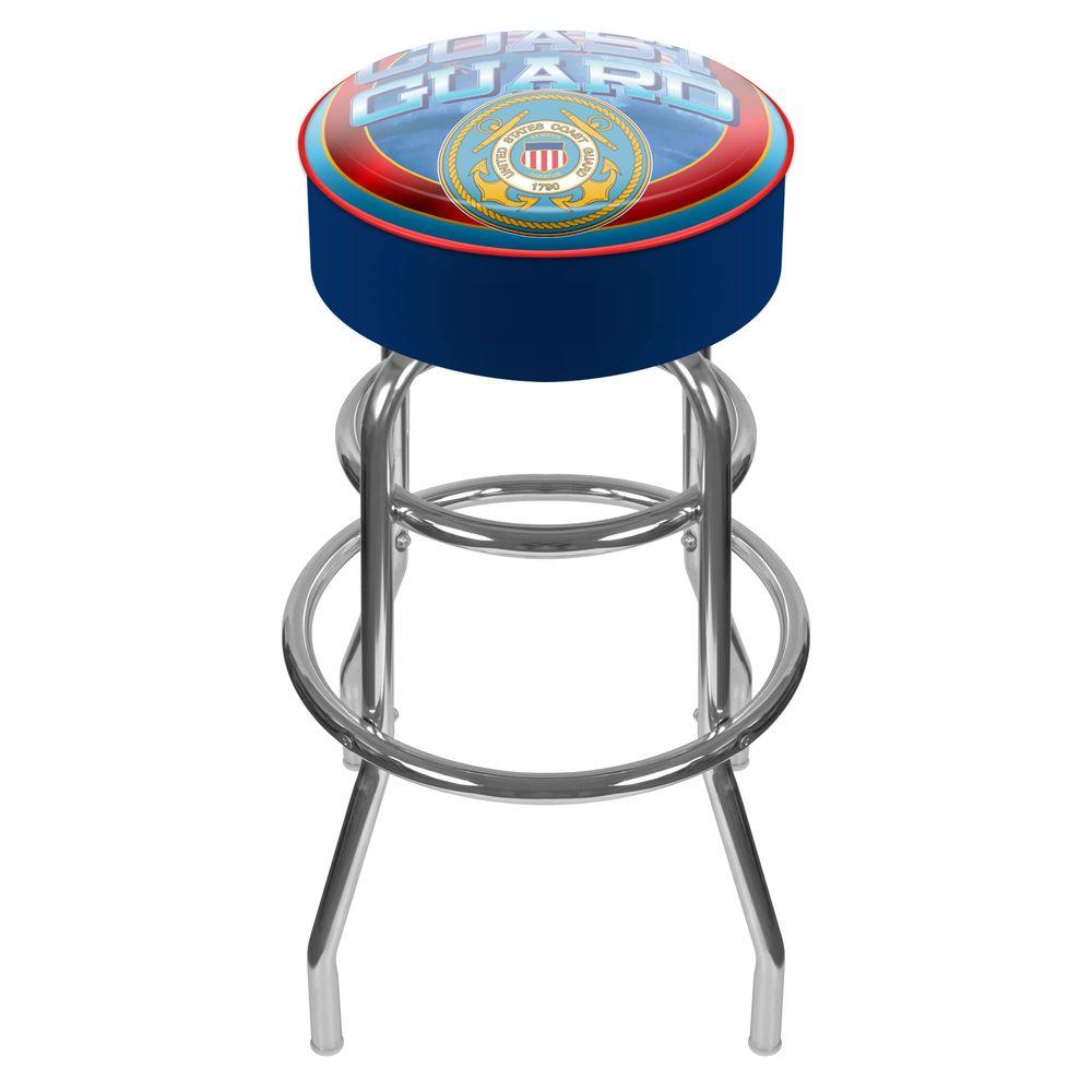 Trademark Blue Moon 31 in. Chrome Swivel Cushioned Bar Stool BM1000