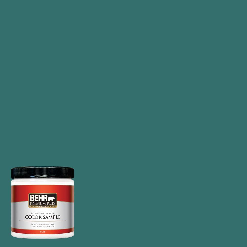 Behr Premium Plus 8 Oz 500d 7 Caribbean Green Flat Interior 500d 7 Caribbean Green Flat Interior Exterior