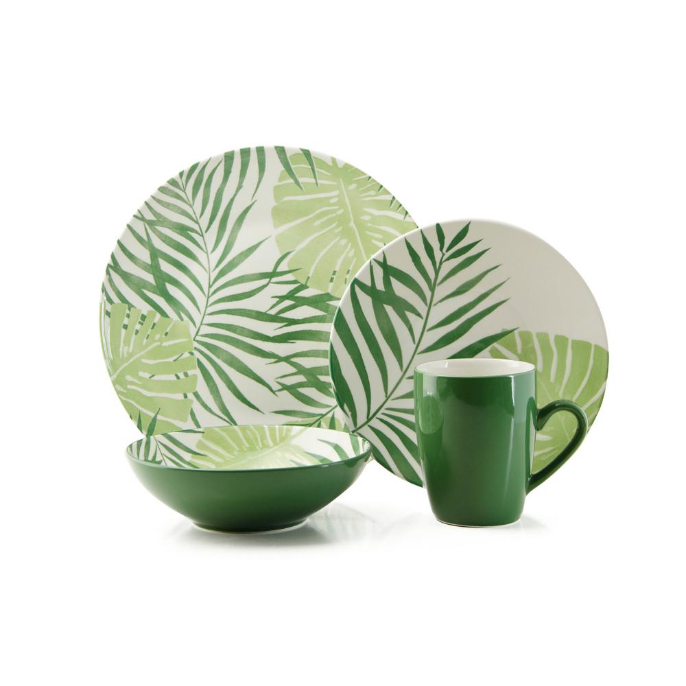 green dinnerware