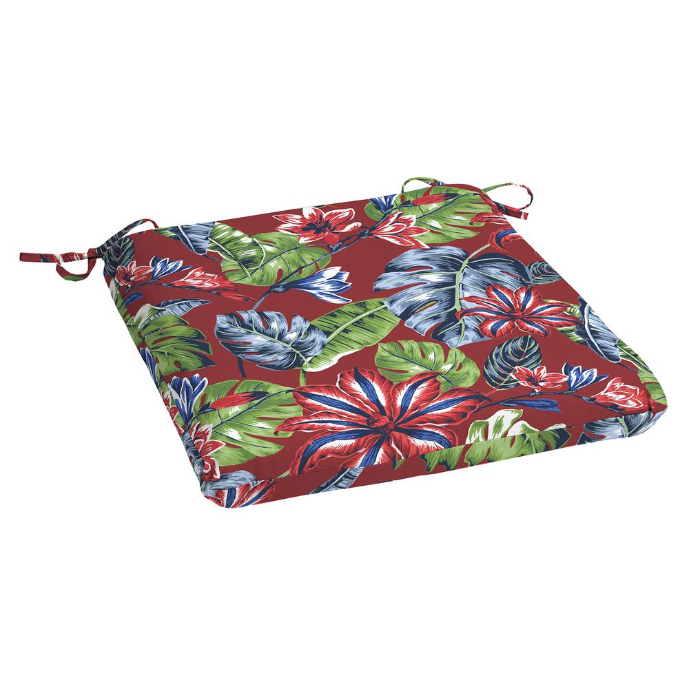 Hampton Bay Ruby Tropical Rectangle Outdoor Seat CushionTJ06070B9D8