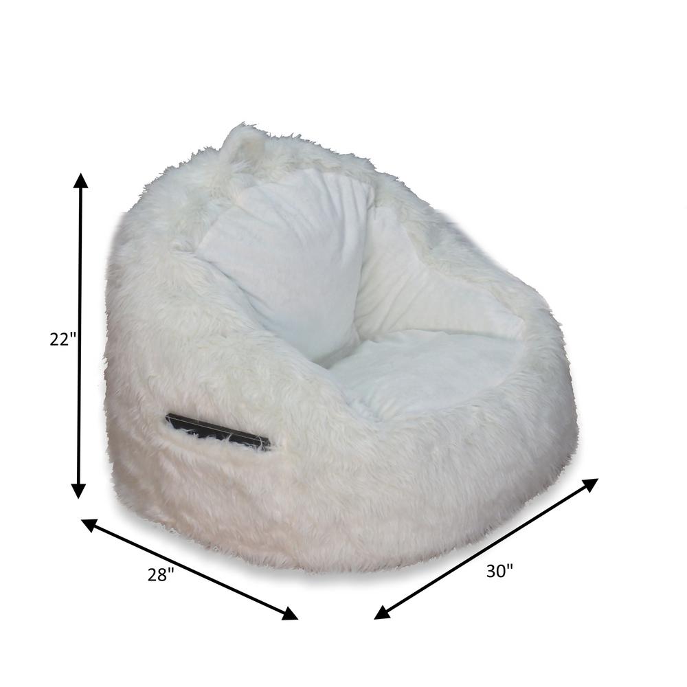 cream fur bag