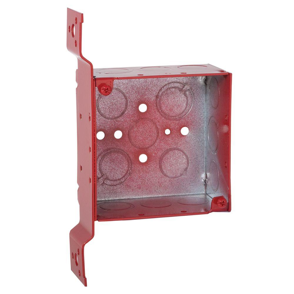 RACO 4 inch Square Welded Box, 2-1/8 Deep with 1/2 and 3/4 inch TKO