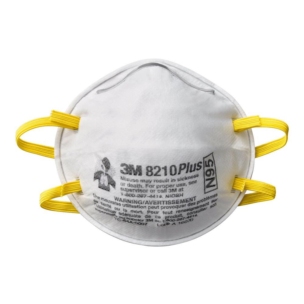 3m respirator mask 8210 n95 2 masks