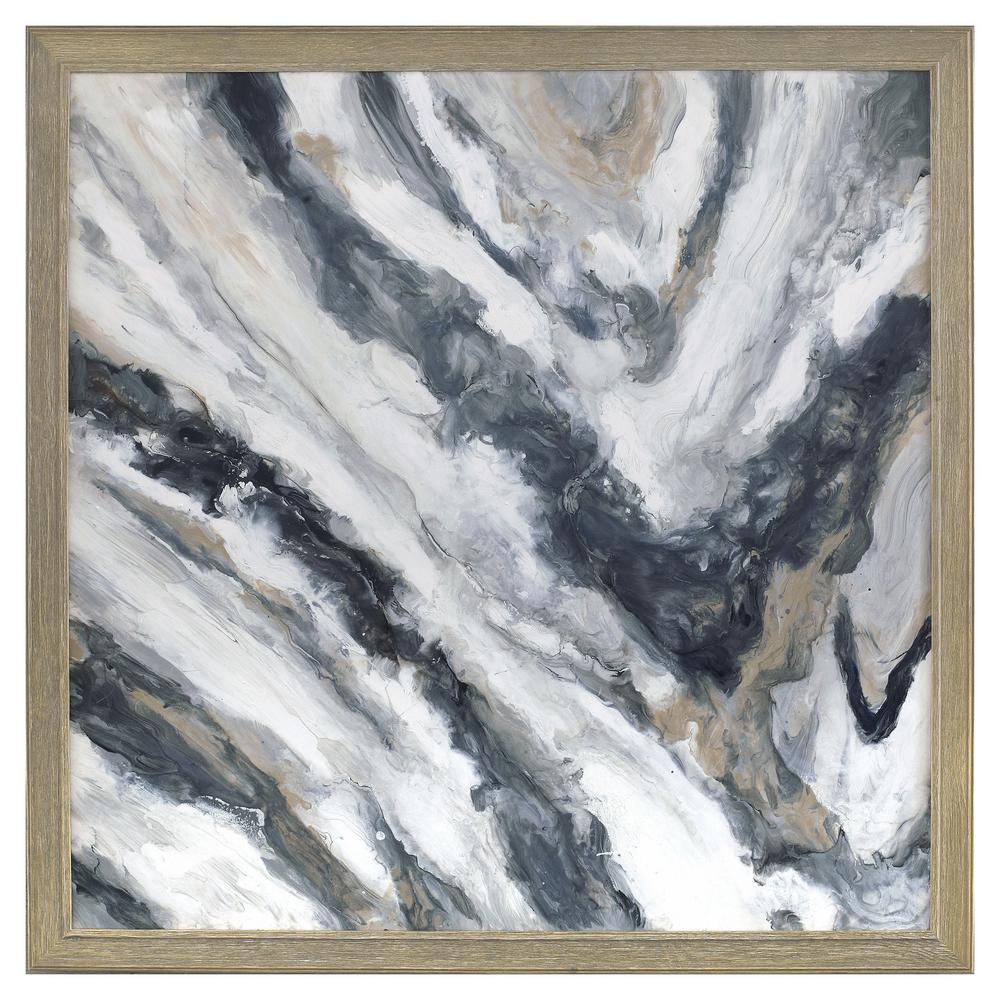 Yosemite Home Decor 40 In X 40 In Siena Framed Hand Painted Canvas Wall Art 3230031 The Home Depot