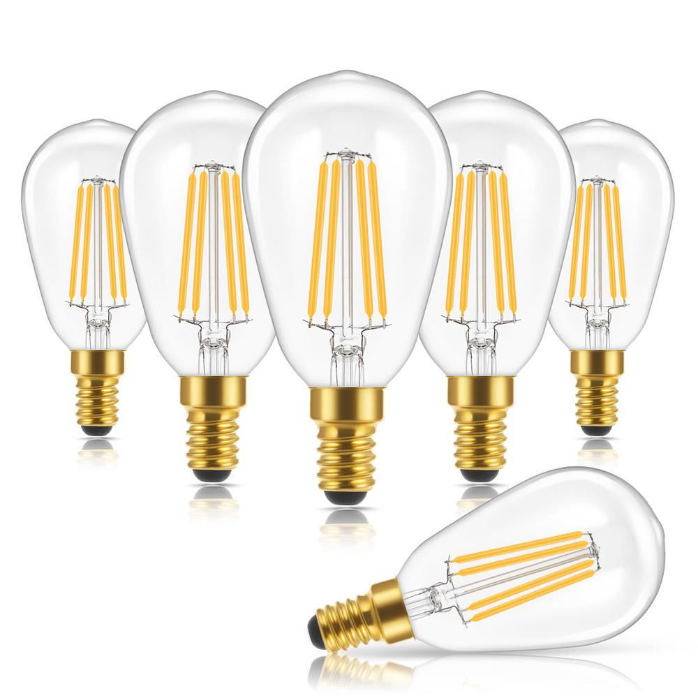 YANSUN 40-Watt Equivalent ST48 Edison LED Light Bulb in Warm White ...