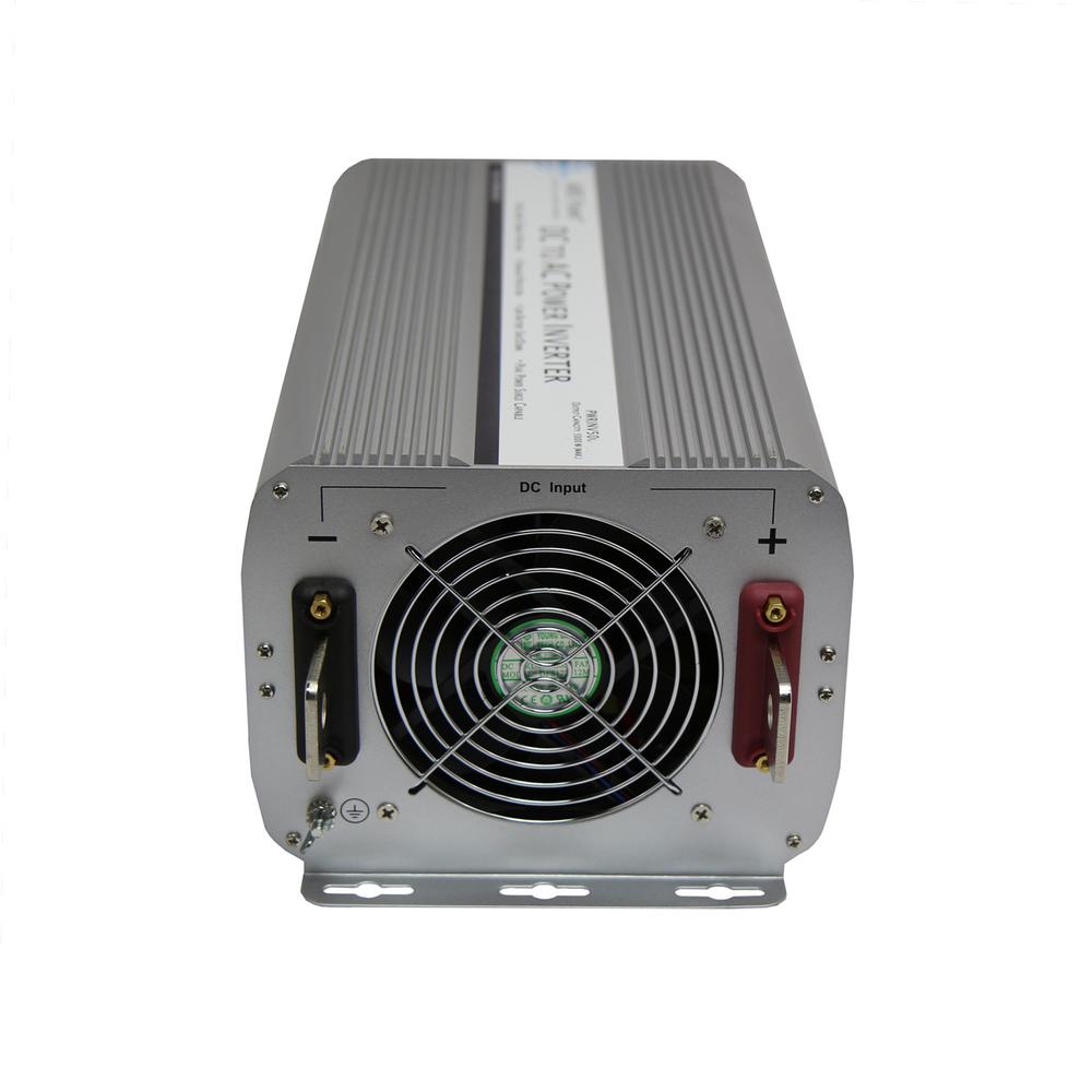 Reliable 8000W Continuous Power Heavy Duty Pure Sine Wave Power Inverter DC 12V to AC 120V with 4 AC Outlets Remote Control 66A Hardwire Terminal and LED Display for RV Car Solar System Emergency