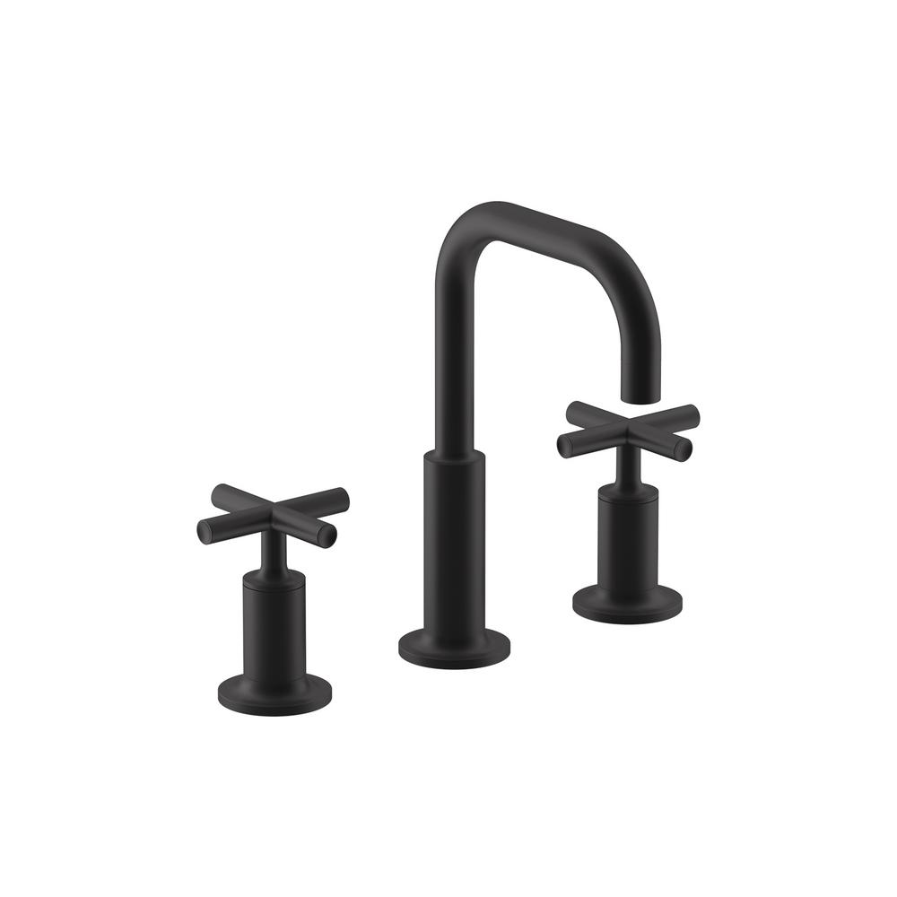 KOHLER Purist 8 in. Widespread 2-Handle Bathroom Faucet with Low Cross ...