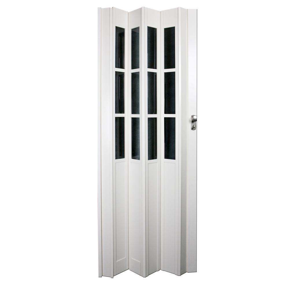 Spectrum 48 In X 96 In Elite Vinyl Satin Silver Accordion Door