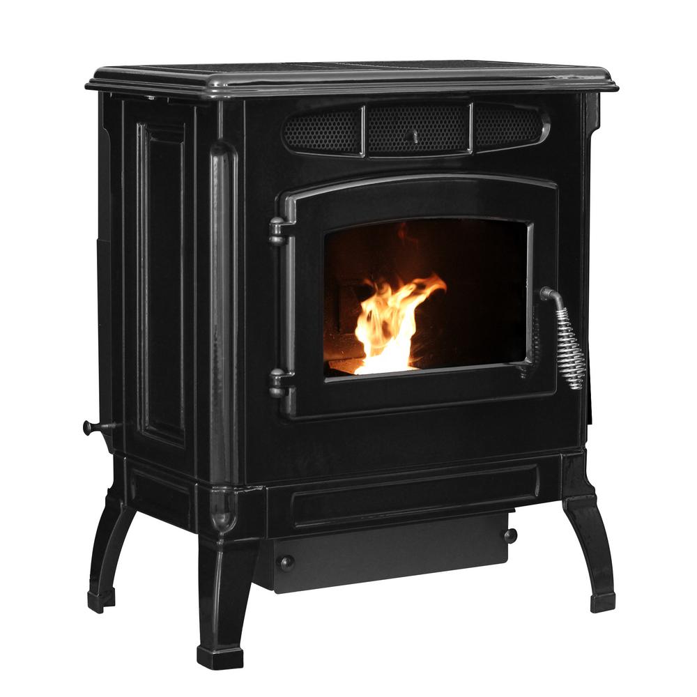 Ashley Hearth Products 2,000 sq. ft. EPA Certified Cast Iron Pellet Stove Black Enameled