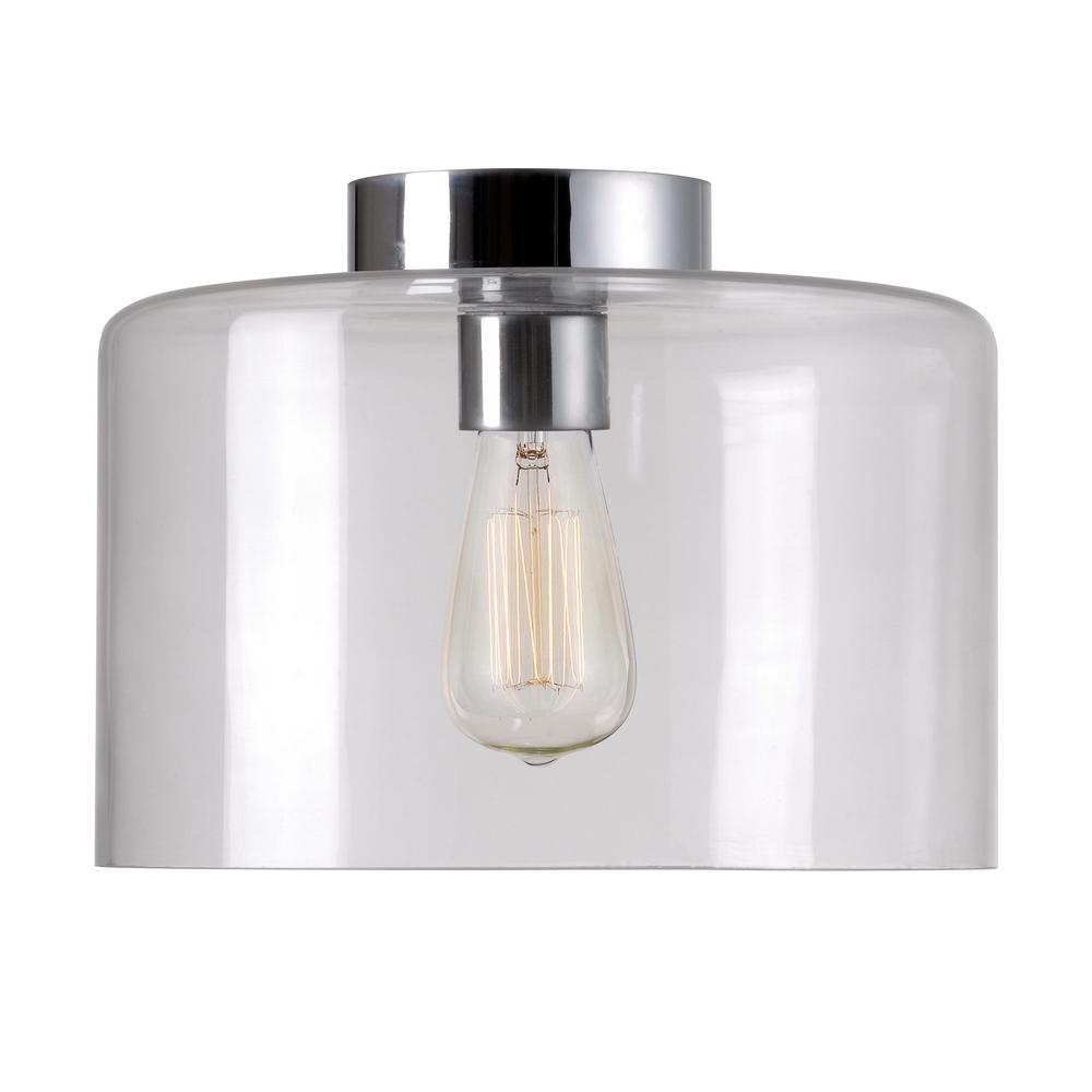 Kenroy Home Capri 1 Light Chrome Flush Mount Kenroy Home Capri 1 Light Chrome Flush Mount