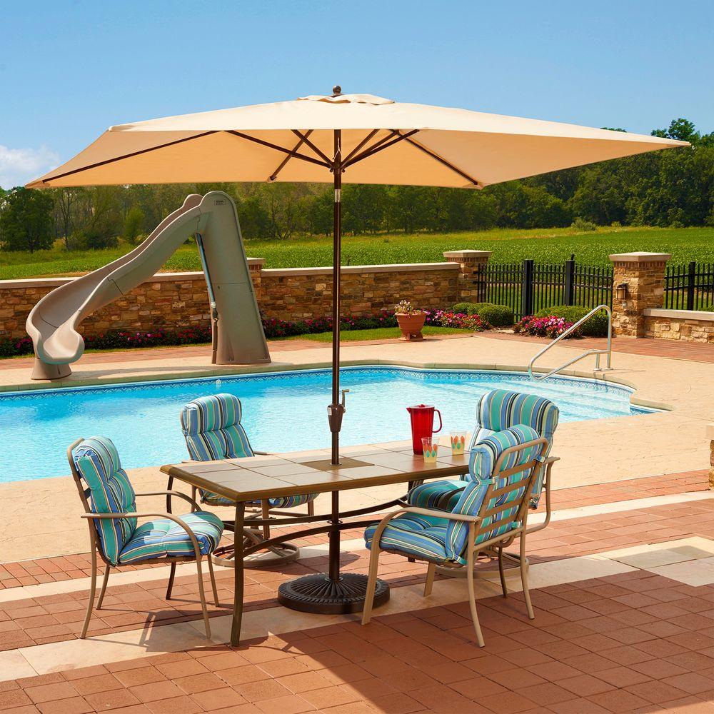 Sunbrella Patio Umbrellas Patio Furniture The Home Depot