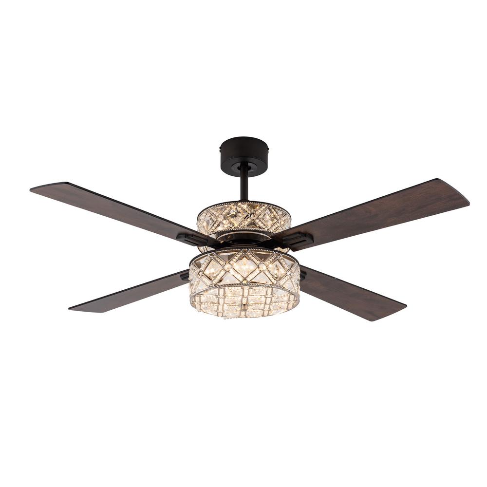 River of Goods Lexington 52 in. Integrated LED Indoor Crystal Ceiling