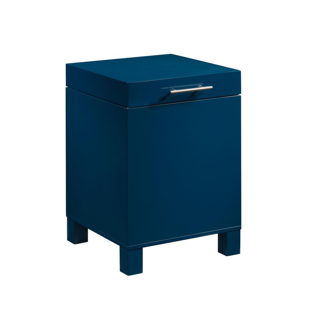 SAUDER Vista Key 22 in. Navy Blue Storage End/Side Table422436 The
