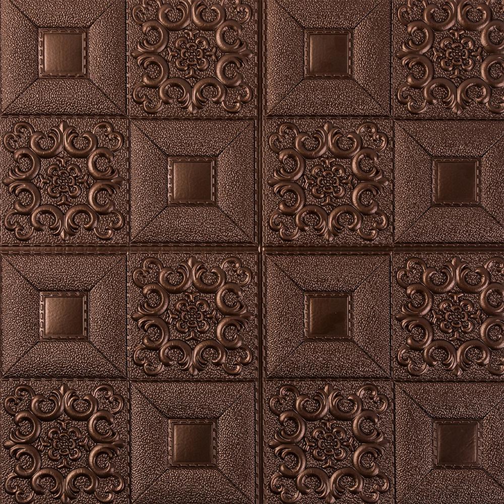 Foam 3D Tile Brick Wall Carved Wallpaper Panel Sticker Self-Adhesive Home Decor*
