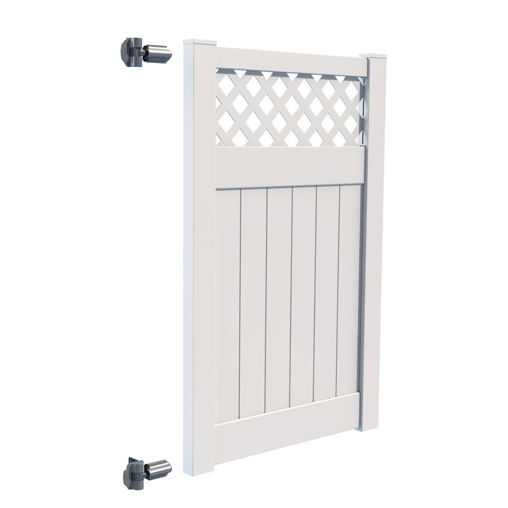 Veranda Carlsbad 4 ft. W x 6 ft. H White Vinyl UnAssembled Fence Gate