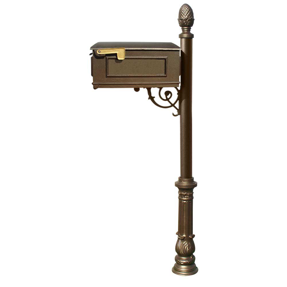QualArc Lewiston Mailbox Collection with Decorative Ornate Base and