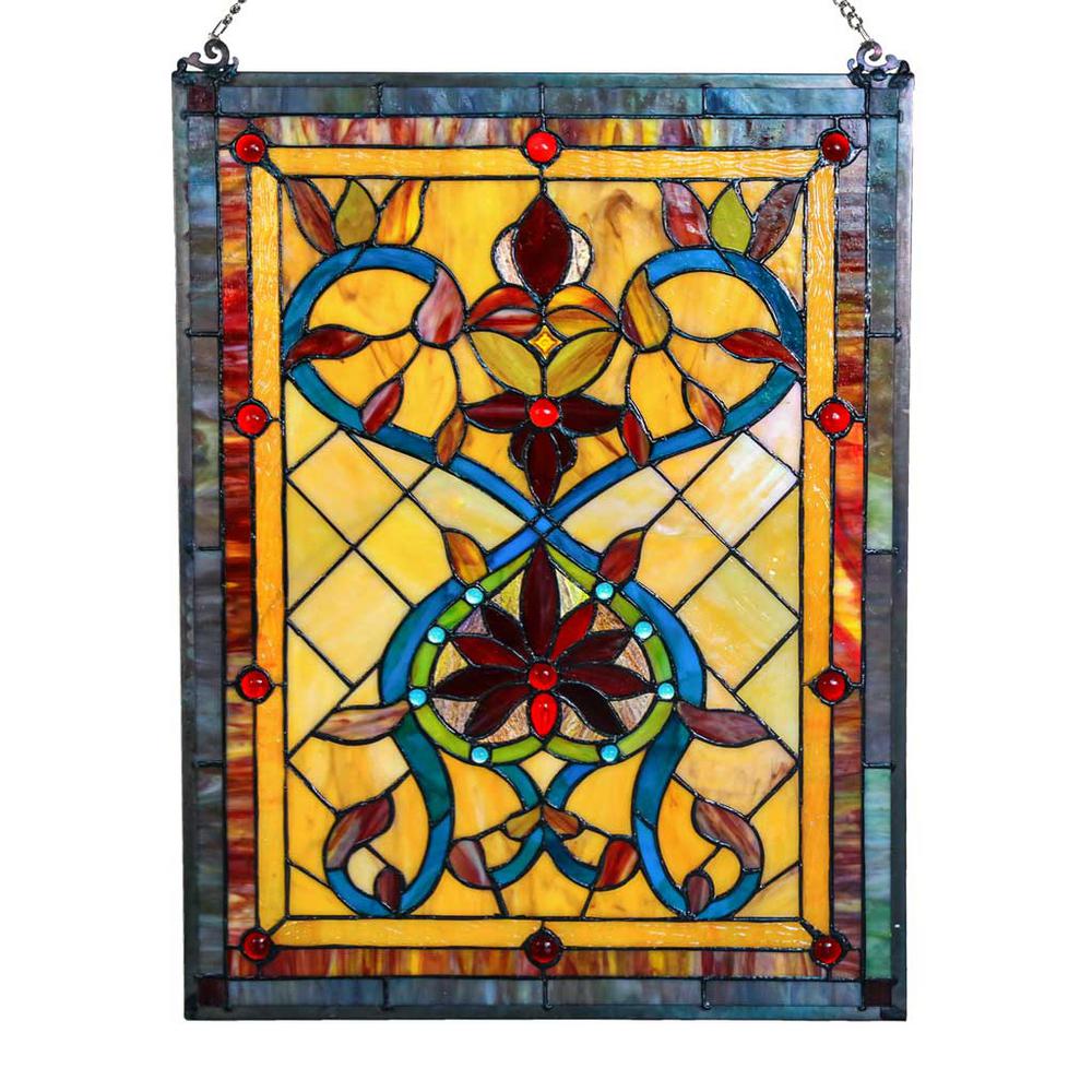 rectangle stained glass panel
