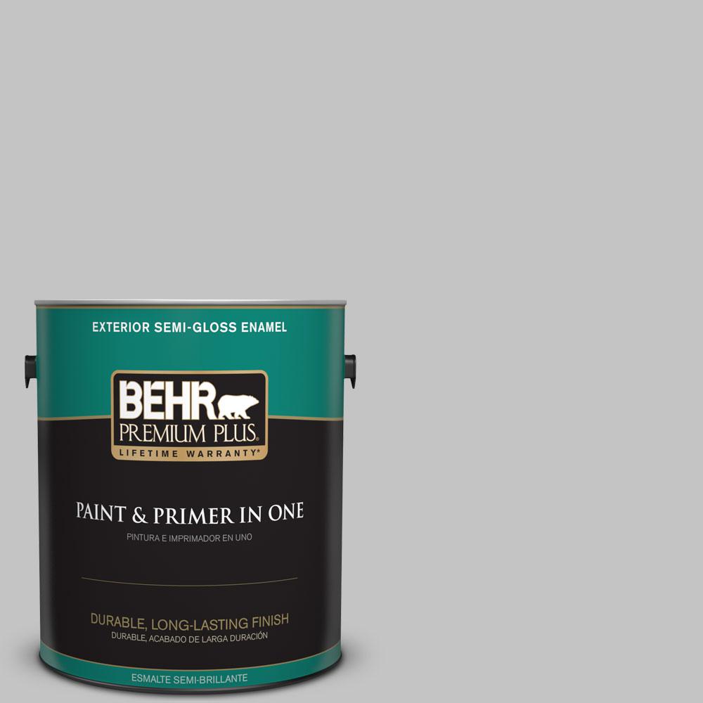 BEHR Premium Plus 1gal. N5202 Silver Bullet SemiGloss Enamel