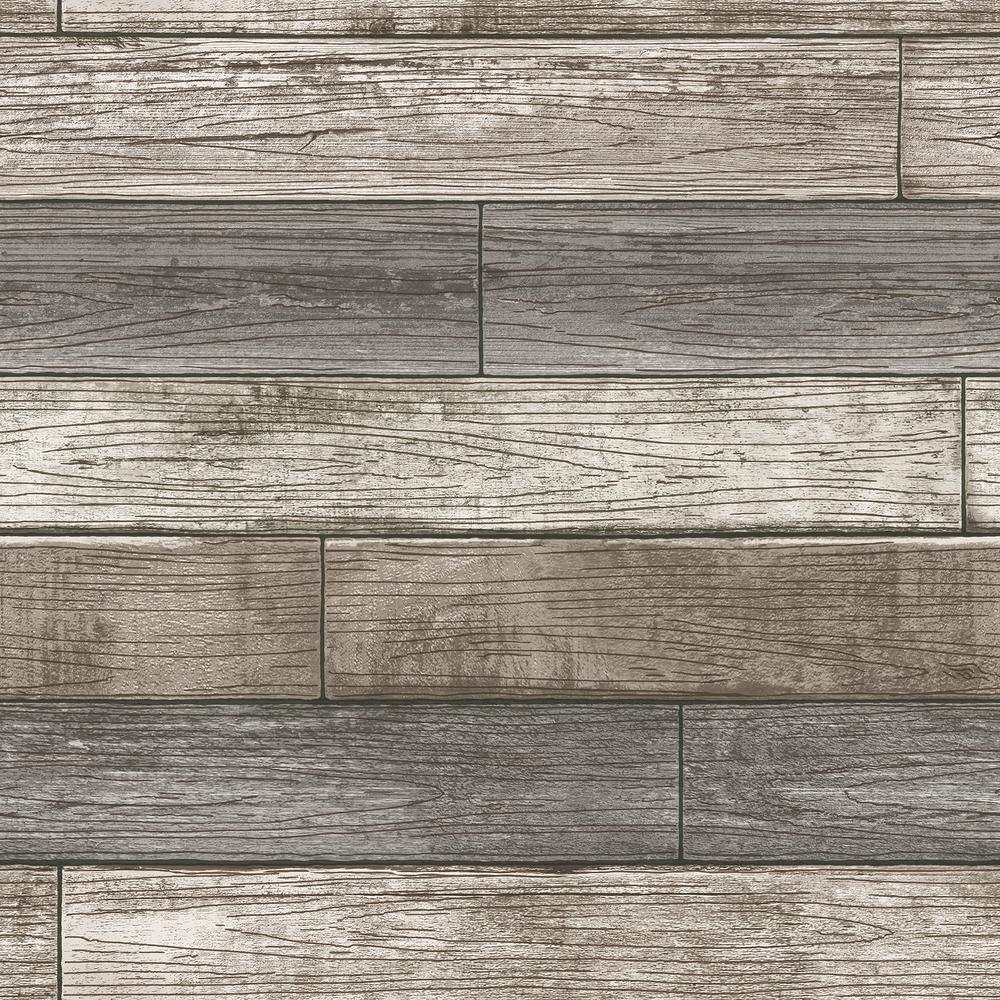 Nuwallpaper Reclaimed Wood Plank, Reclaimed Wood Vinyl Flooring