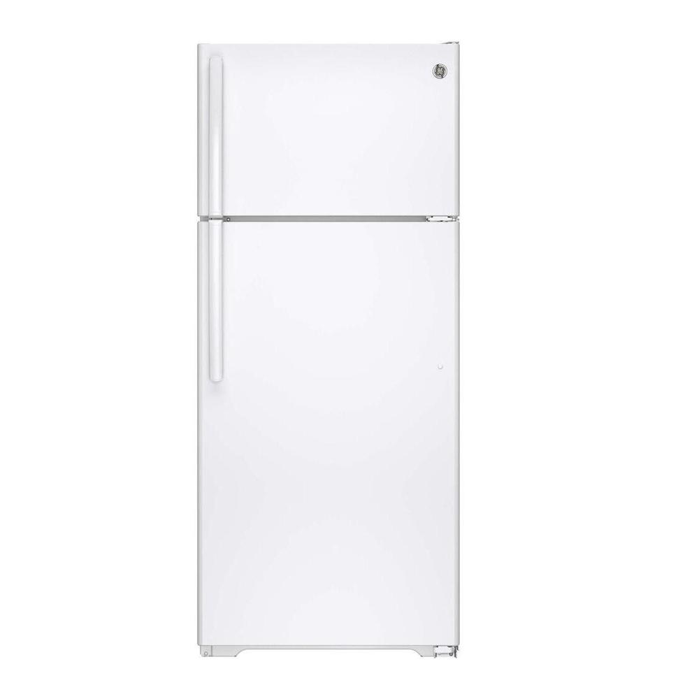 GE 17.5 cu. ft. Top Freezer Refrigerator in WhiteGTE18GTHWW The Home