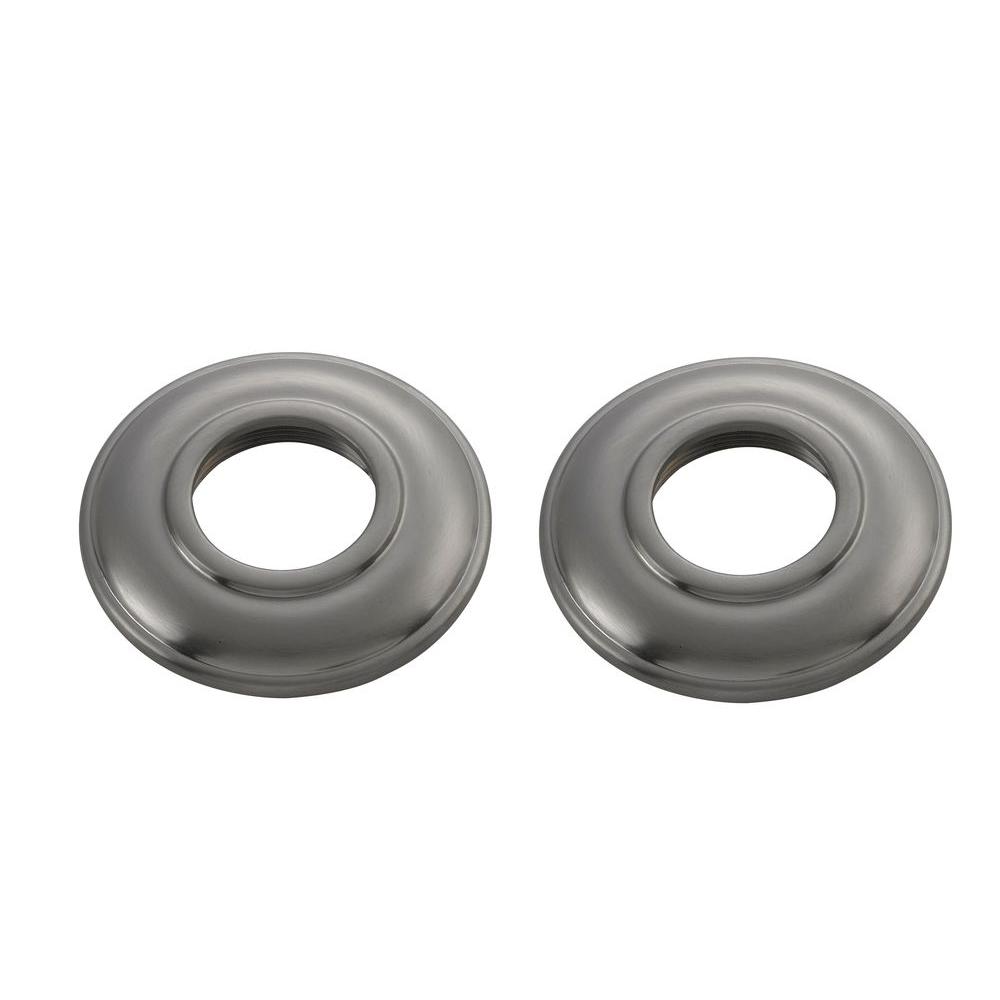 Glacier Bay Builders Pair of Handle Flanges, Brushed NickelRP90048 The Home Depot