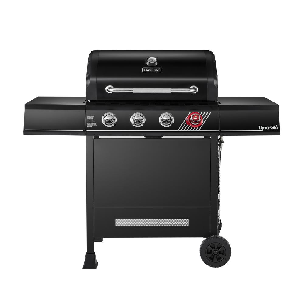 Dyna-Glo 4-Burner Propane Gas Grill in Matte Black with SearPlus Sear